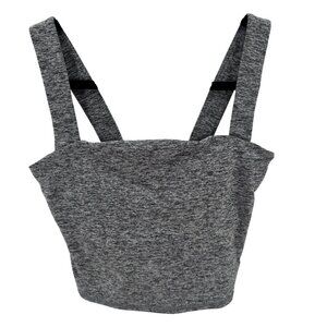 Vuori Elevation Square Neck Tank Top Grey Slim Fit Dreamknit Move Bra Size Small